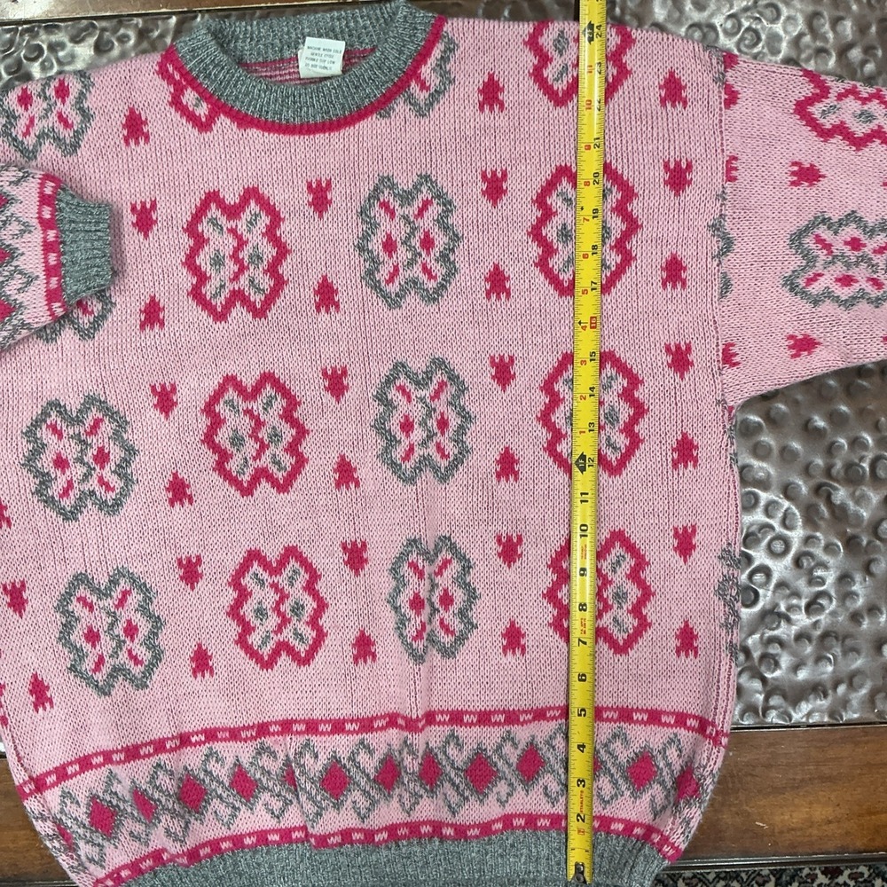 VTG Rafferty Wool Blend Sweater, Pink, Women's Large, Italy, 80's - Picture 7 of 8